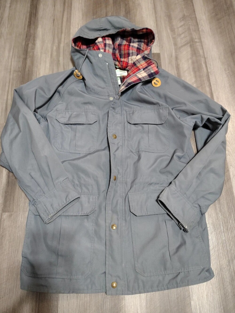 EMS Men's Hooded Field Jacket - Slate Blue/Gray Size Medium